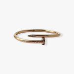 Nail Design Graceful Bracelet in Stainless Steel with Rosegold Rodium