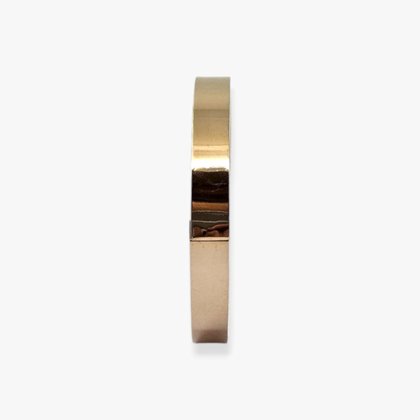 High-Polish Rosegold Stainless Steel Plain Wrist Bracelet for Women